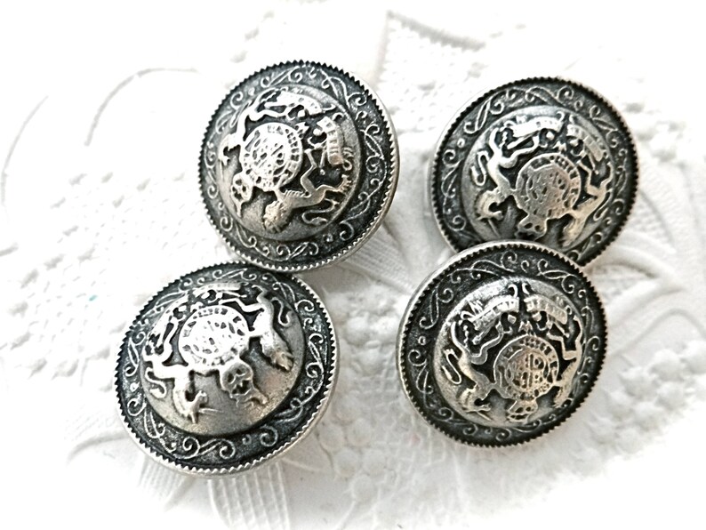 Pewter Military Buttons Sewing Notions 4 Costume Buttons - Etsy