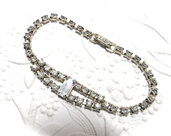 Pulsera vintage de diamantes de imitación, joyería nupcial