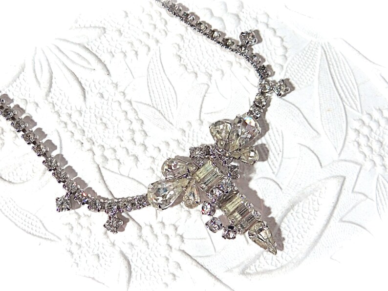 Vintage Rhinestone Necklace Duane Collectible Rhinestone Etsy