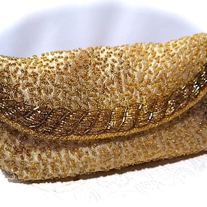 Gold Beaded Walborg Vintage Evening Bag Clutch Hand Bag VH-175