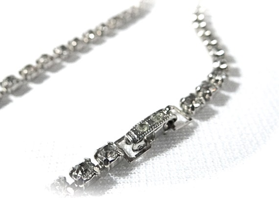 Rhinestone Choker Vintage Rhinestone Necklace Cos… - image 5