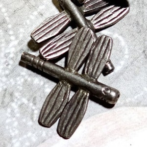 Silver Dragonfly Bead 999 Fine Mexican Vintage Jewelry Supplies Tribal RB-133 image 2