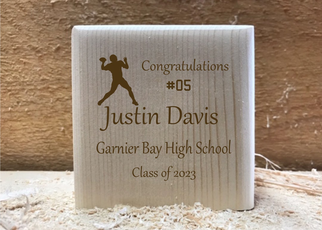 Graduation Block, Congratulation Graduate With Football Design ...