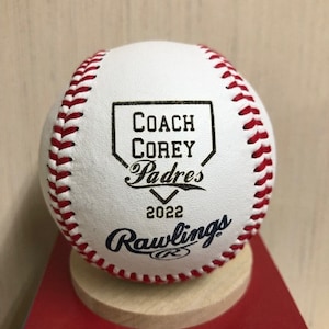 Baseball Coach's Gift Engraved Baseball