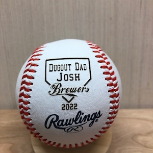 Team Dugout Mom/Dad Engraved Personalized Baseball Gift