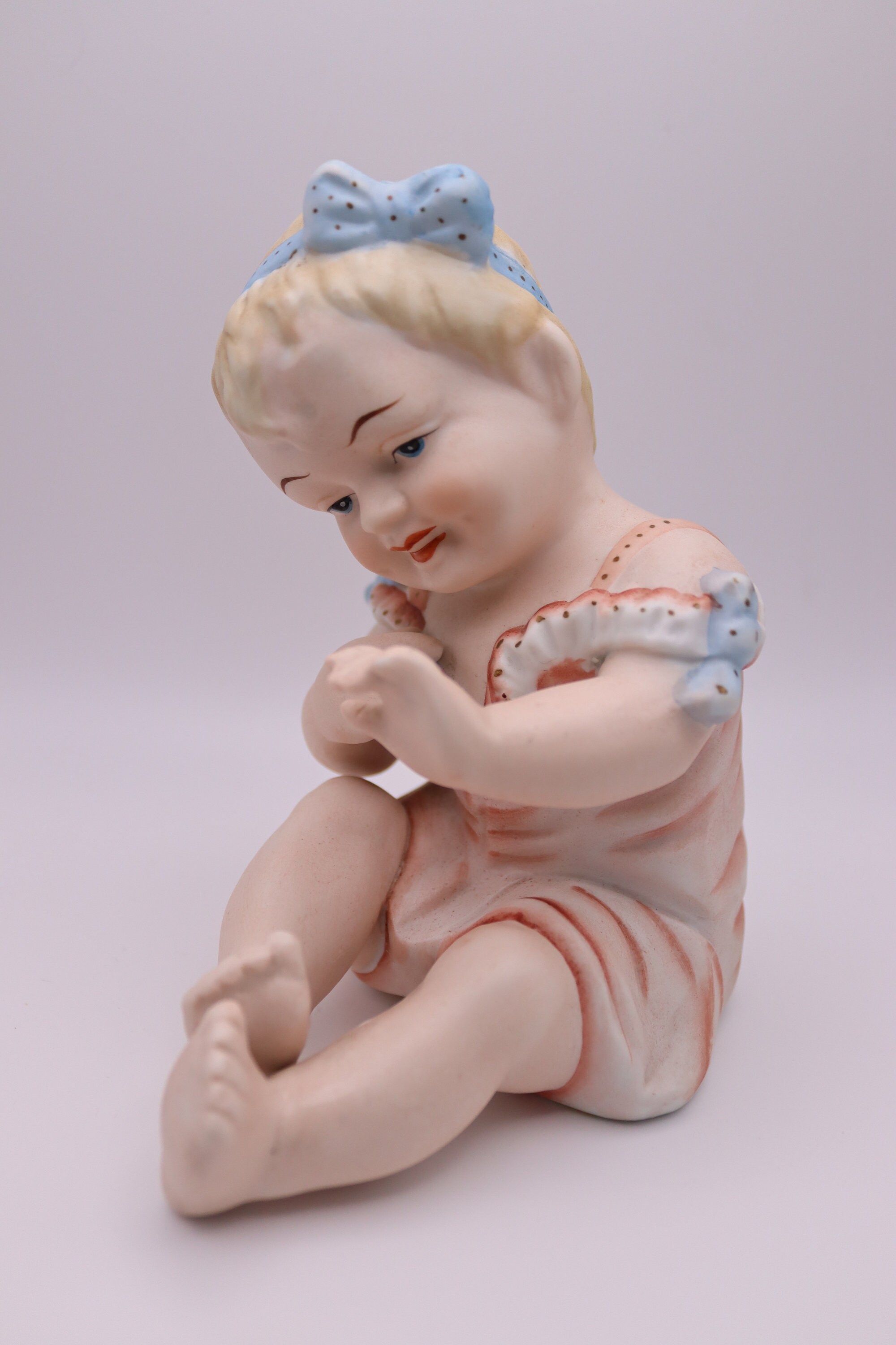 Figurine Enfants Piano biscuit porcelaine Allemande 350 5 7,5 CM SFBJ HEUBACH