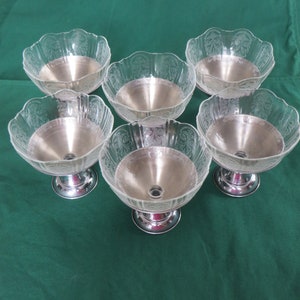 Set of 6 Sherbet/ Dessert Dishes Vintage MacBeth-Evans American Sweet Heart