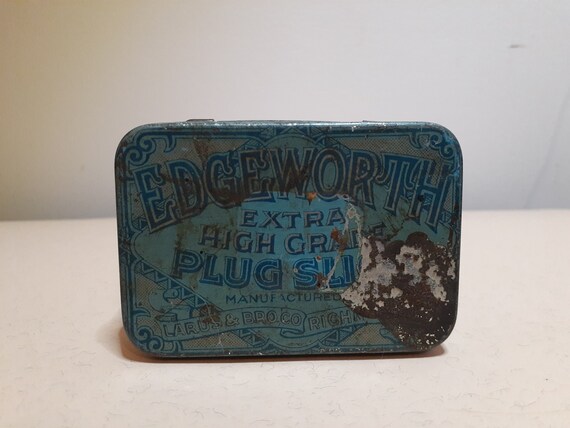 edgeworth plug slice tobacco tin Early 1900's Edgeworth Extra High Grade Plug Slice Tin Box