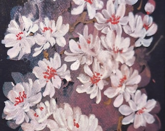 桃の花の版画 – 墨と水彩画（複製） - Etsy 日本