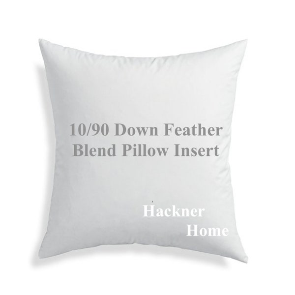 95/5 Down Feather Blend Pillow Inserts, Down Throw Pillow Insert 18x18, 20x20, 22x22, 24x24, 26x26, 28x28, 30x30 Pillows, Hackner Home