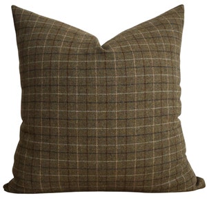 Wool plaid pillows on sale