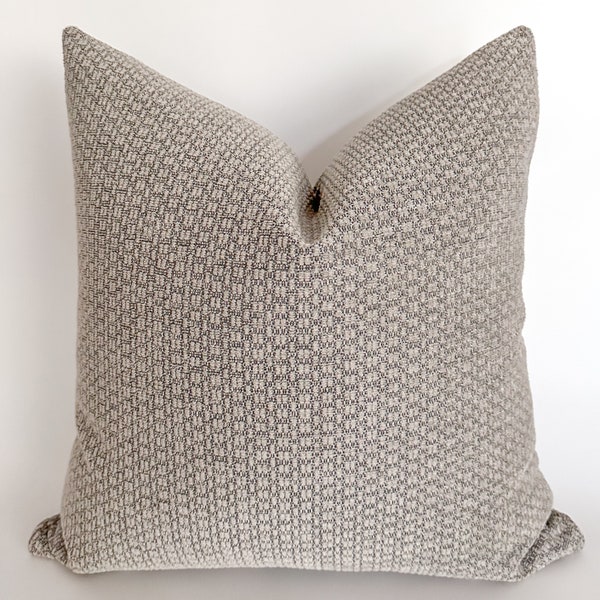 Deeply Woven Gray Pillow Cover, Textured Pillow Cover, Decorative Pillows, Gray Pillows, Neutral Pillow Cover, Throw Pillows, HACKNER HOME
