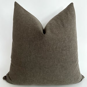 Liman | Espresso Pillow Cover, Brown Pillow Cover, Pillow Cover, Solid Pillows, Designer Pillows, HACKNER HOME