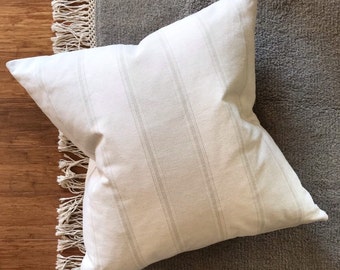 Linen Stripe Pillow Etsy