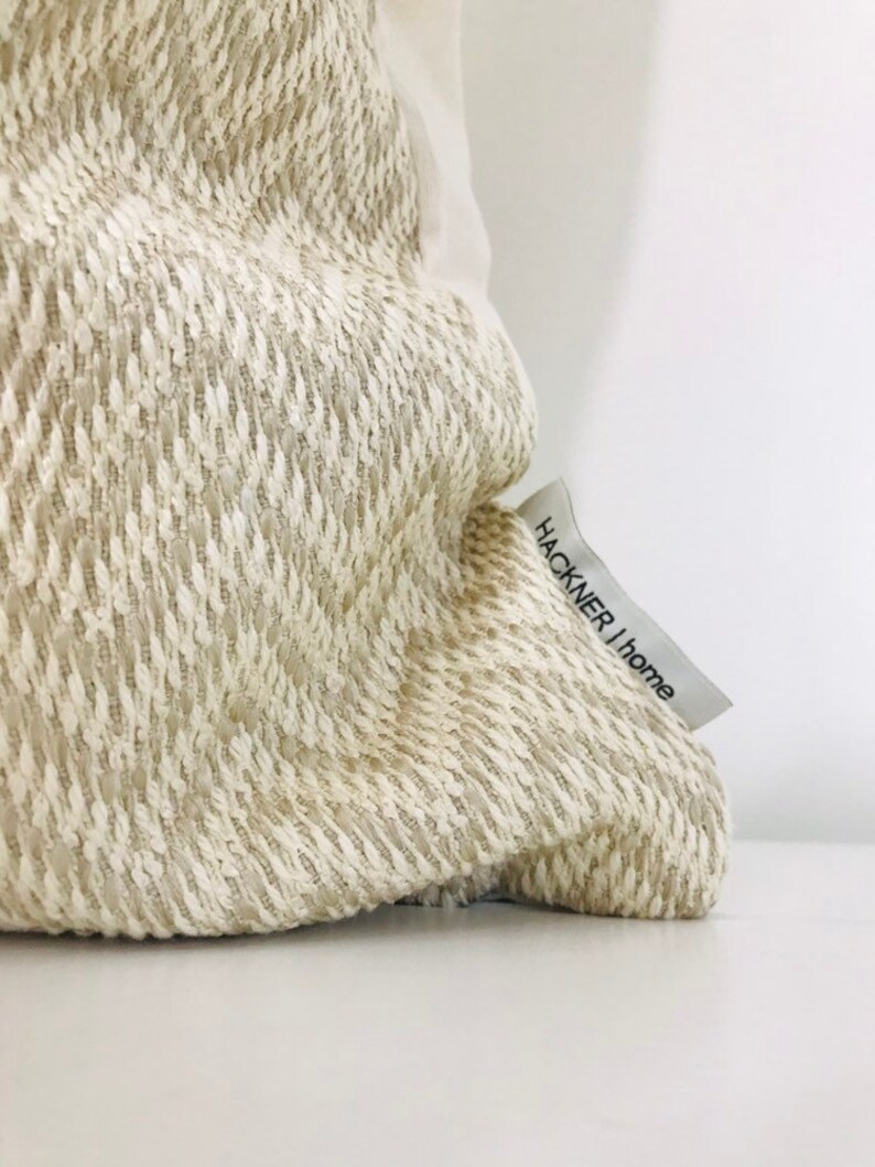 Basketweave Creamy Pillow Cover Neutral Textured Pillow Etsy