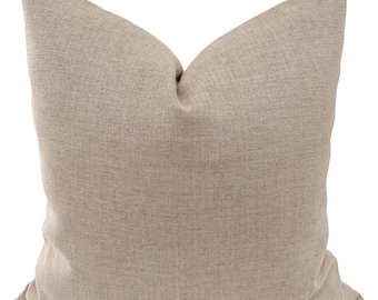 Linen Outdoor Pillow Cover, Sunbrella Outdoor Fabric, Designer Patio Cushion Covers, HACKNER HOME