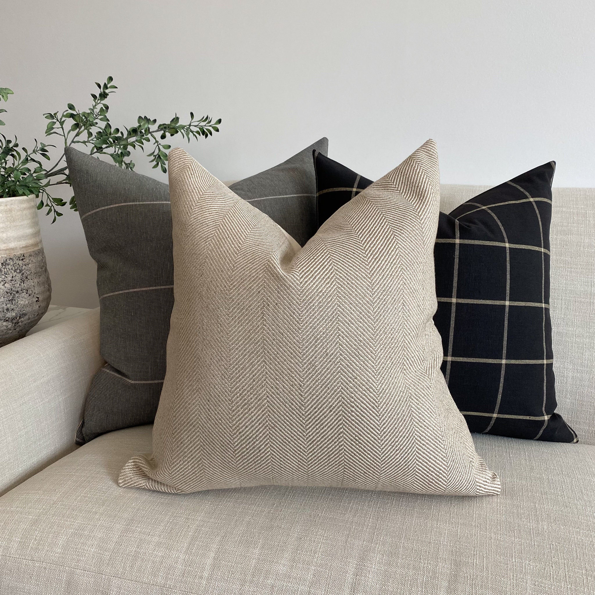 Jumper Pillow Tan Pillow Cover Taupe Pillow Cover Basket Etsy