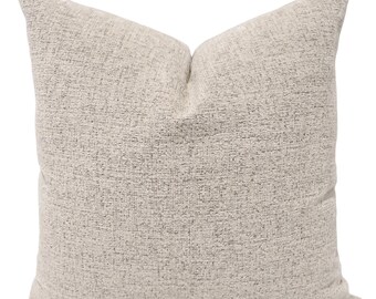 Cloud Textured Pillow Cover, Soft Ivory Heathered Cushion Cover, Designer Pillows, HACKNER HOME