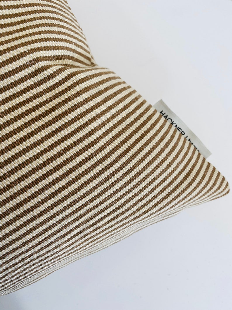 Brown Pin Stripe Pillow Cover Striped Pillow Cover Designer Etsy