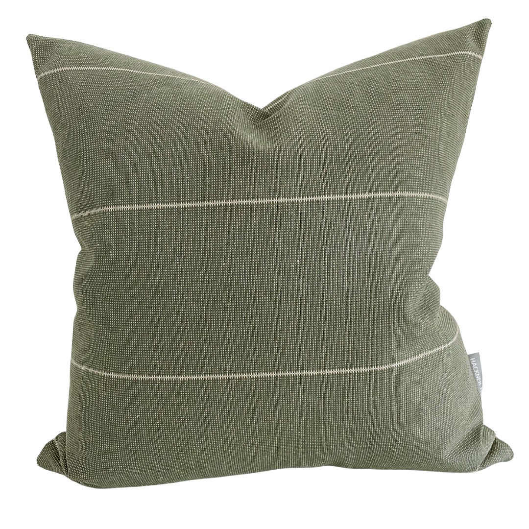 Forest Stripe Dark Green Pillow Cover Green Pillow Cover Etsy