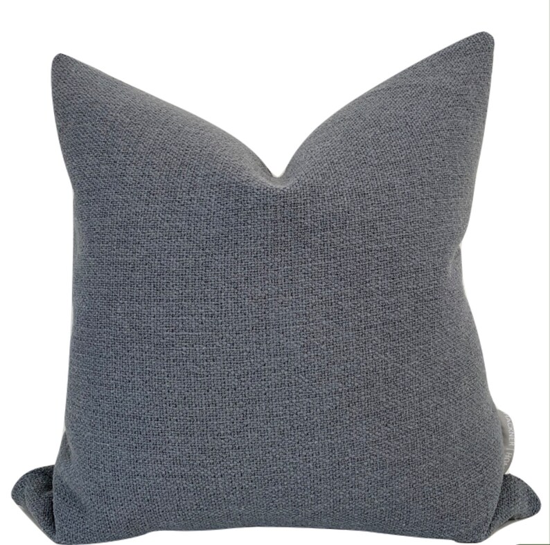 Slate Weave Pillow Blue Pillow Cover Decorative Pillow Etsy