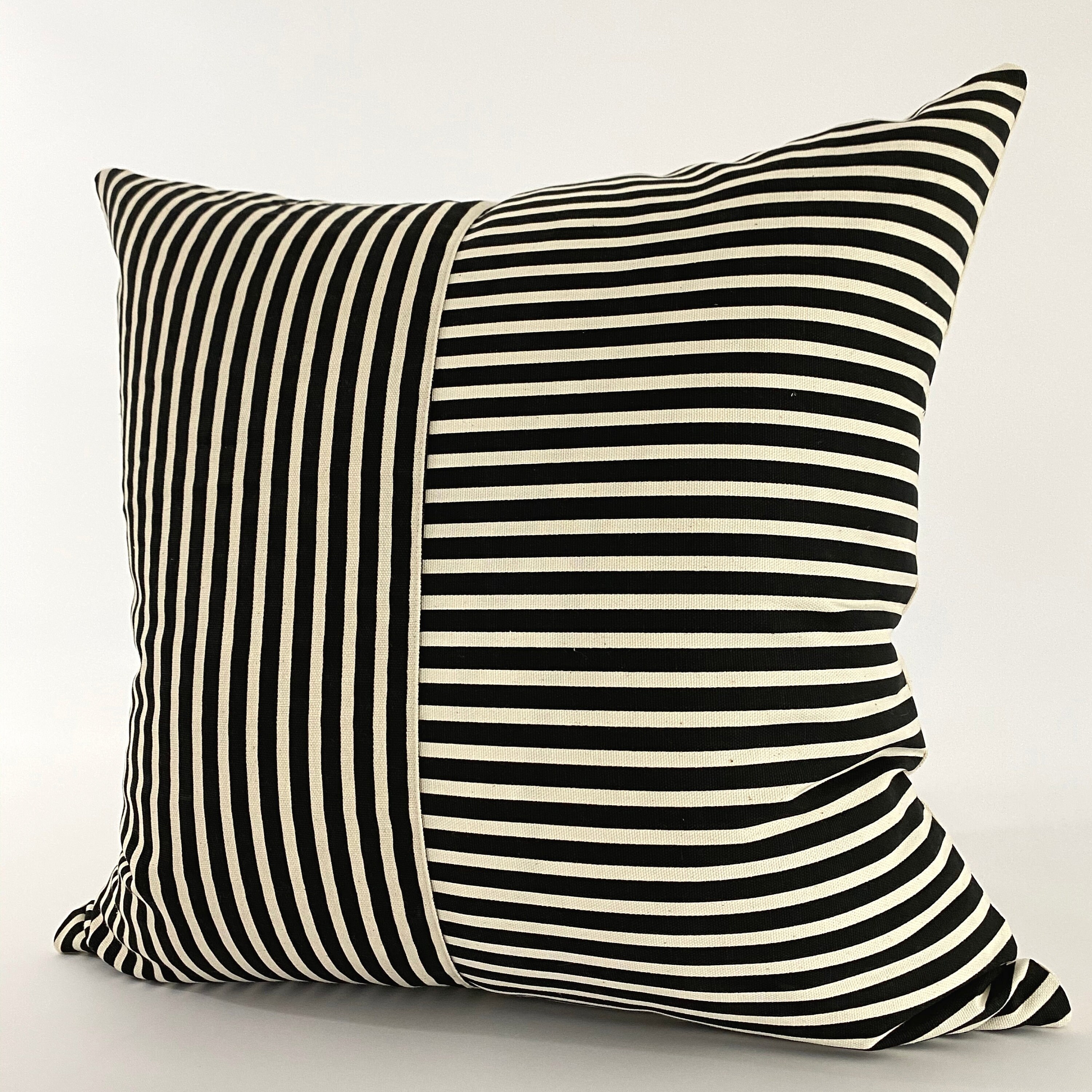 Black Cream Stripe Black Pillow Cover Striped Pillow Dorm Room Pillow SALE Pillow Cover Modern Pillow HACKNER HOME Etsy UK