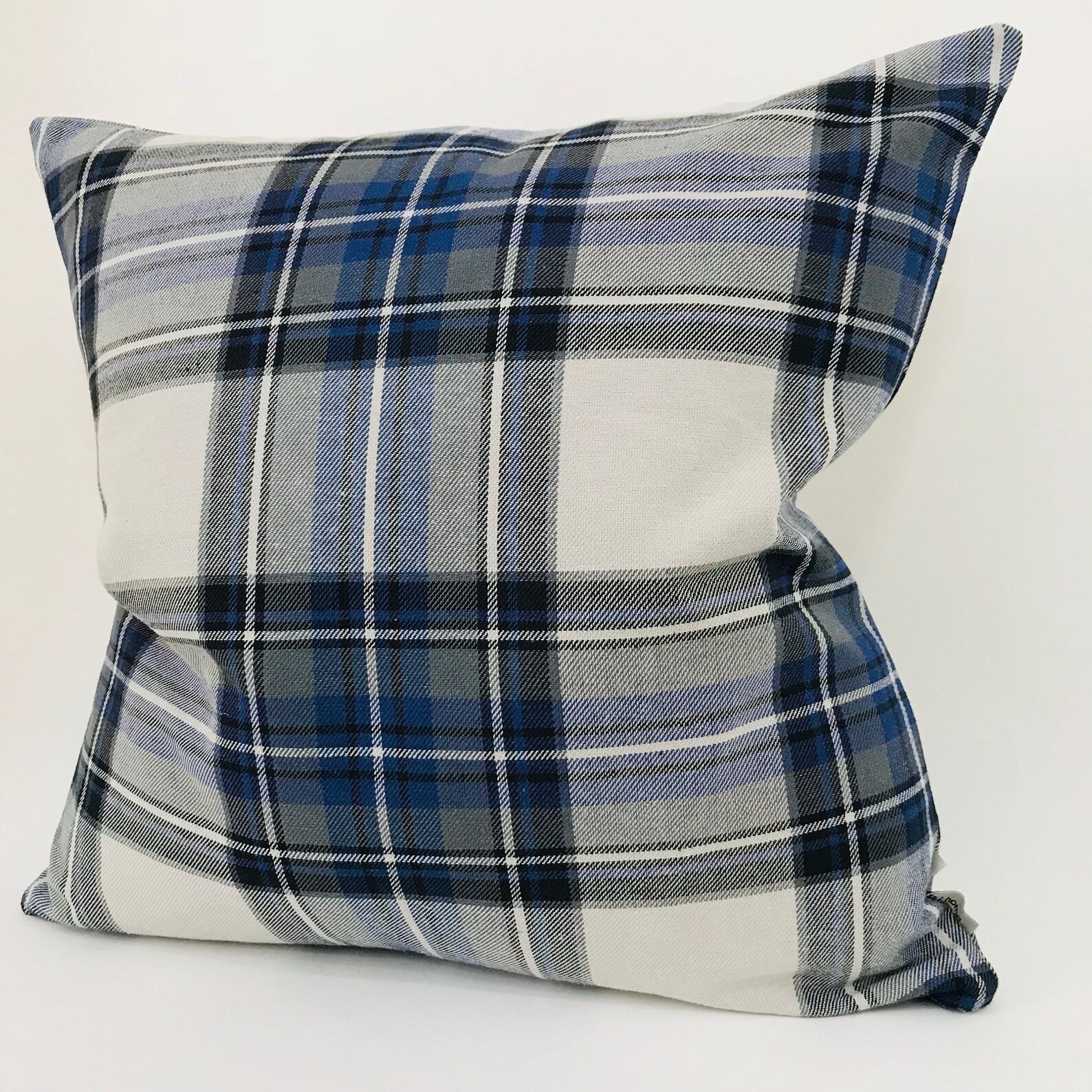 Blue & Gray Tartan Pillow Cover Plaid Pillow Cover Tartan Etsy