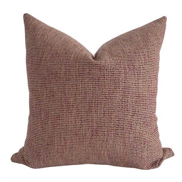 Veiling Brick | Brick Red Pillow, Dark Pink Pillow, Wabi Sabi Pillow Cover, Textured Pillow Cover, Designer Pillow Cover, HACKNER HOME