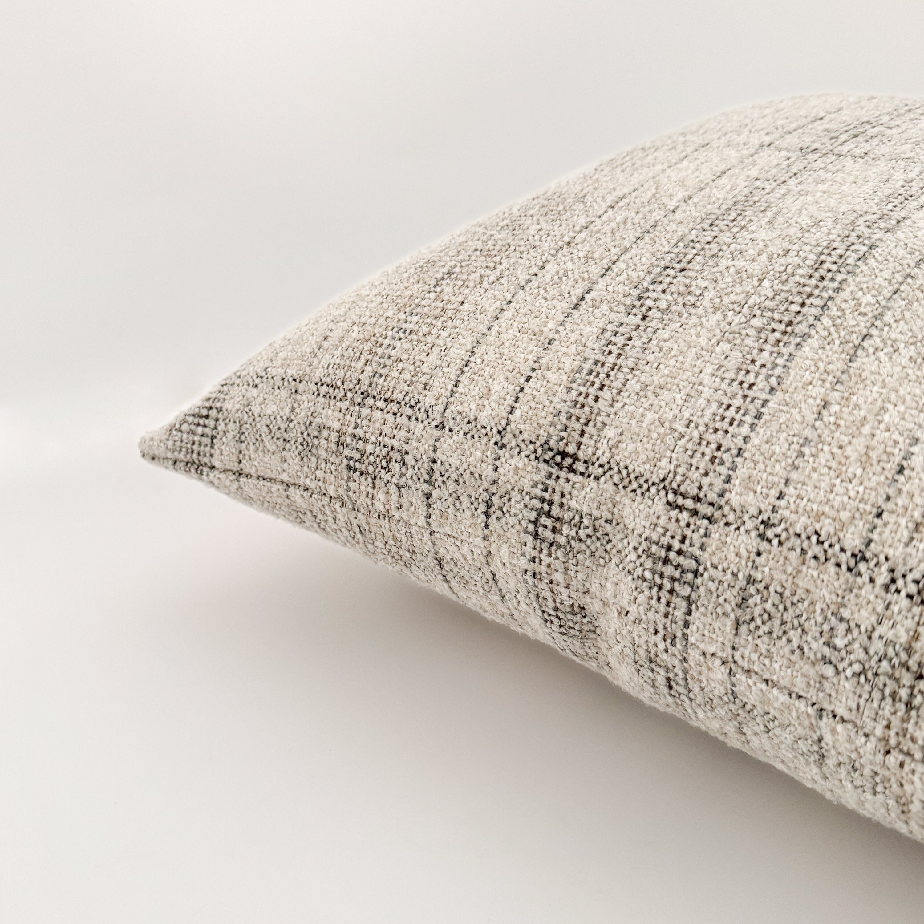 Calm Cream Plaid Pillow Cover, Distressed and Moody Plaid, Hackner Home ...