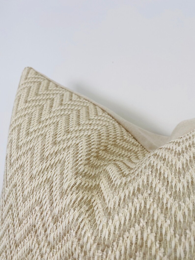 Basketweave Creamy Pillow Cover Neutral Textured Pillow Etsy
