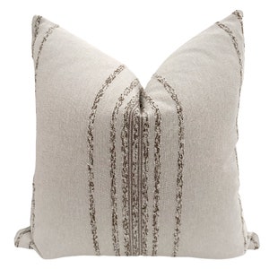 Hay Sack Linen Pillow Cover, Neutral Pillow Cover, Farmhouse Pillow, Grain Sack Pillow, Designer Pillow, HACKNER HOME