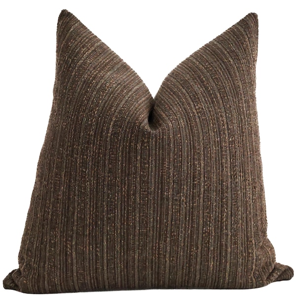 Casa Grande | Mahogany Pillow Cover, Decorative Pillow Cover, Brown Throw Pillows, Designer Pillow Cover, Performance Fabric, Hackner Home