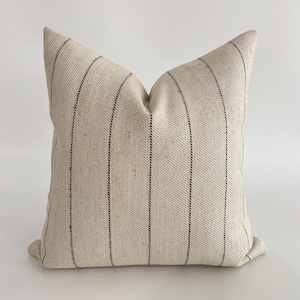 Antique Stripe | Brown Stipe Pillow Cover, Linen Pillows, Curated Pillows, Handmade Pillow Cover, Designer Pillow Cover, Hackner Home