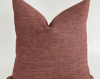 brick red throw pillows