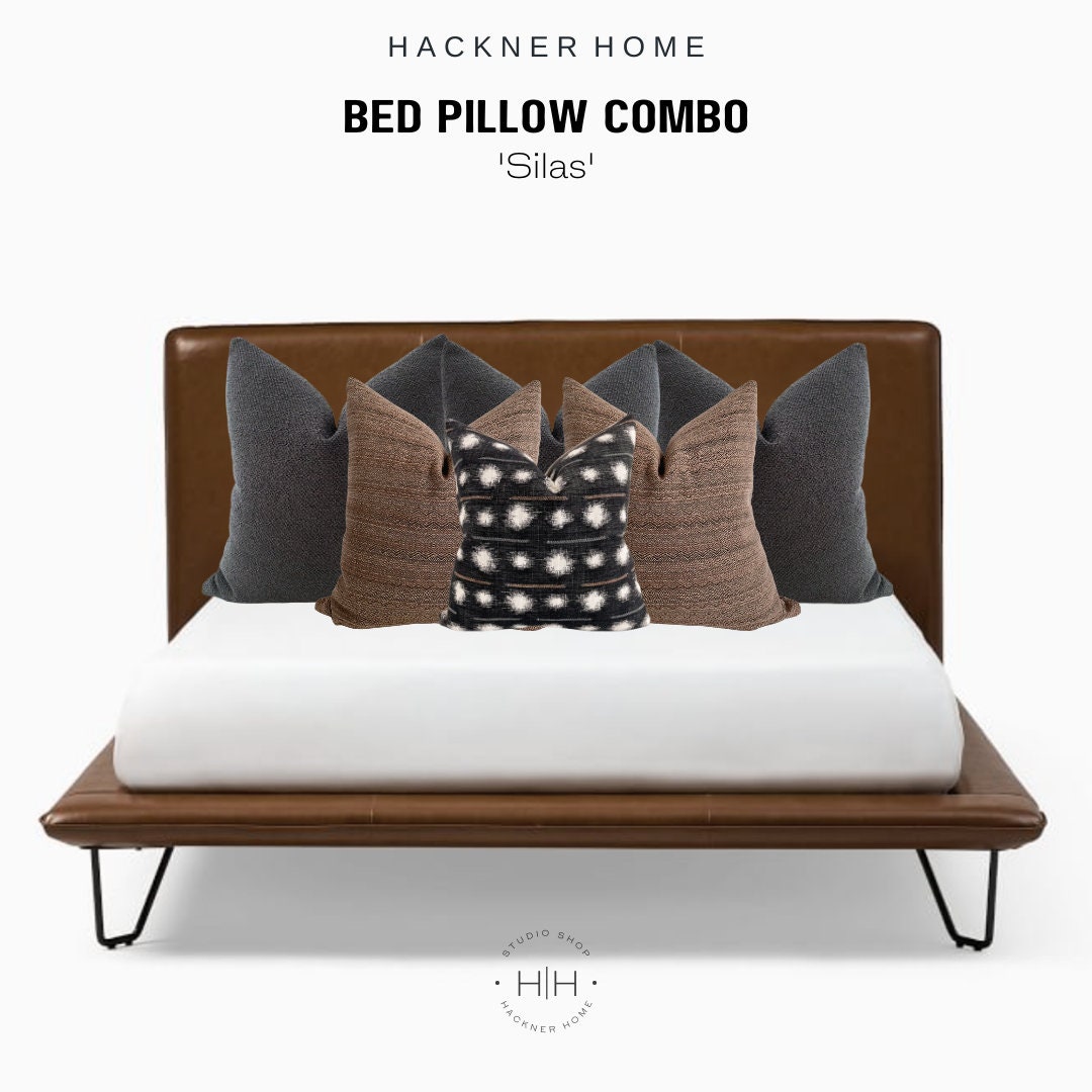 Bed Pillow Combo 'silas' Bed Pillow Combos, Moody Bed Pillows, Neutral