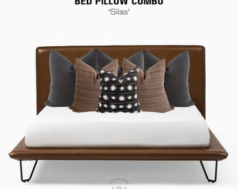 Bed Pillow Combo 'Silas' | Bed Pillow Combos, Moody Bed Pillows, Neutral Pillows, Bed Pillow Sets, Pillow Groupings, HACKNER HOME