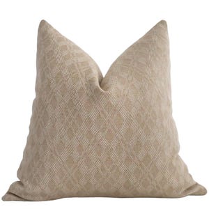 Tan Diamond Indoor/Outdoor Pillow Cover, Geometric Pillows, Designer Pillow Cover, Patio Pillows, Outdoor Pillows, HACKNER HOME