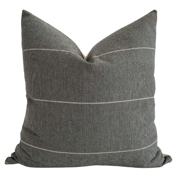 Modern Stripe | Dark Blue Pillow, Pillow Cover, Modern Pillow, 20x20 Pillow Cover, 22x22 Pillow Cover, Minimal Pillow Cover, HACKNER HOME