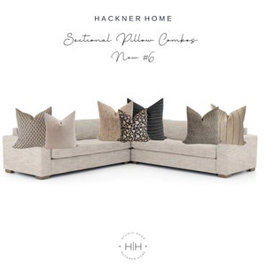 Sectional Pillow Combo New #6 | Sectional Pillows, Pillow Set Sectional Sofa, Sofa Pillow Combo, Pillow Set Grouping, HACKNER HOME PILLOWS