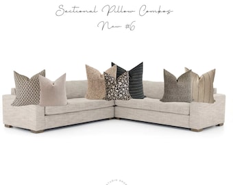 Sectional Pillow Combo New #6 | Sectional Pillows, Pillow Set Sectional Sofa, Sofa Pillow Combo, Pillow Set Grouping, HACKNER HOME PILLOWS