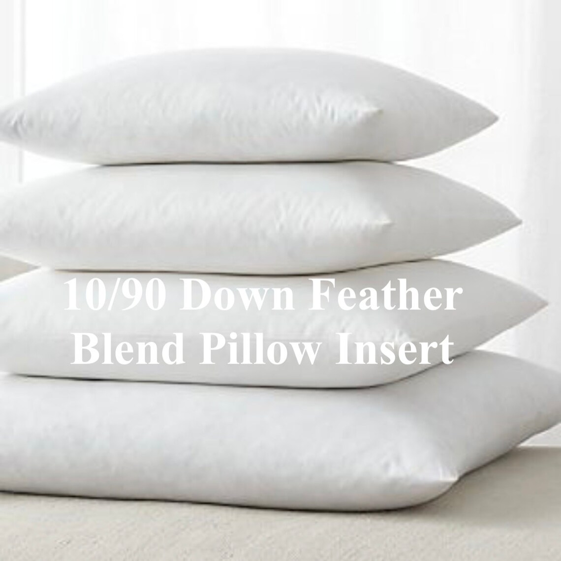 Down Feather Blend Pillow Inserts 10/90 Down Throw Pillow Etsy