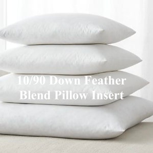 95/5 Down Feather Blend Pillow Inserts, Down Throw Pillow Insert, Pillow Forms, 18x18, 20x20, 26x26, Pillows, Hackner Home image 2