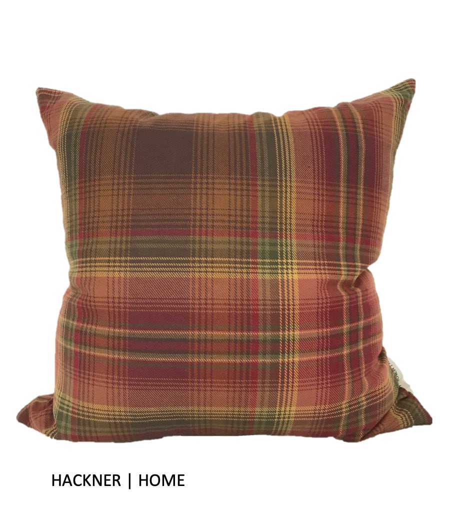 Fall Plaid Pillow Cover Red & Green Plaid Pillow Cover Plaid Etsy