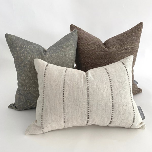 Eadda Set | Pillow Cover Set, Decorative Pillow Grouping, Boho Pillow Covers, Designer Pillows, California Casual Pillow Cover, HACKNER HOME