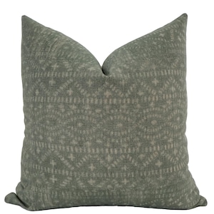 Elias | Gray Green Pillow Cover, Boho Pillow Cover, Tribal Pillow Cover, Designer Pillow Cover, Ethnic Pillow, HACKNER HOME