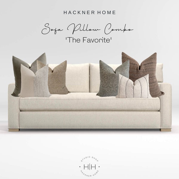 Sofa Pillow Combo, The Favorite, Sofa Pillows, Pillow set for sofa, Designer Pillows, Pillow Combos, HACKNER HOME