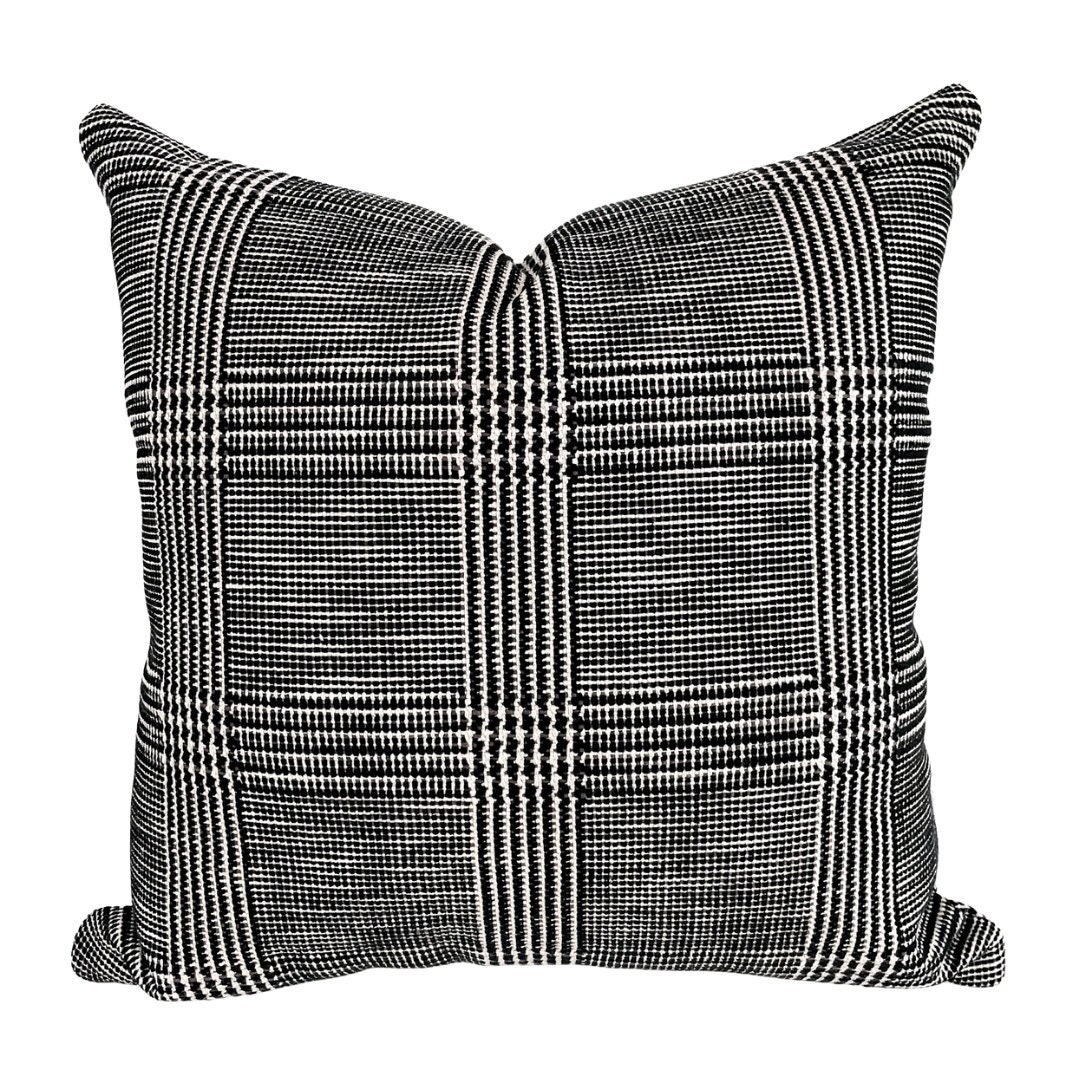 Black And White Plaid Pillows