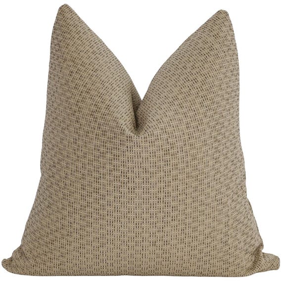 Buckwheat Oatmeal Pillow Cover, Brown Pillow, Textured Brown - Main Image