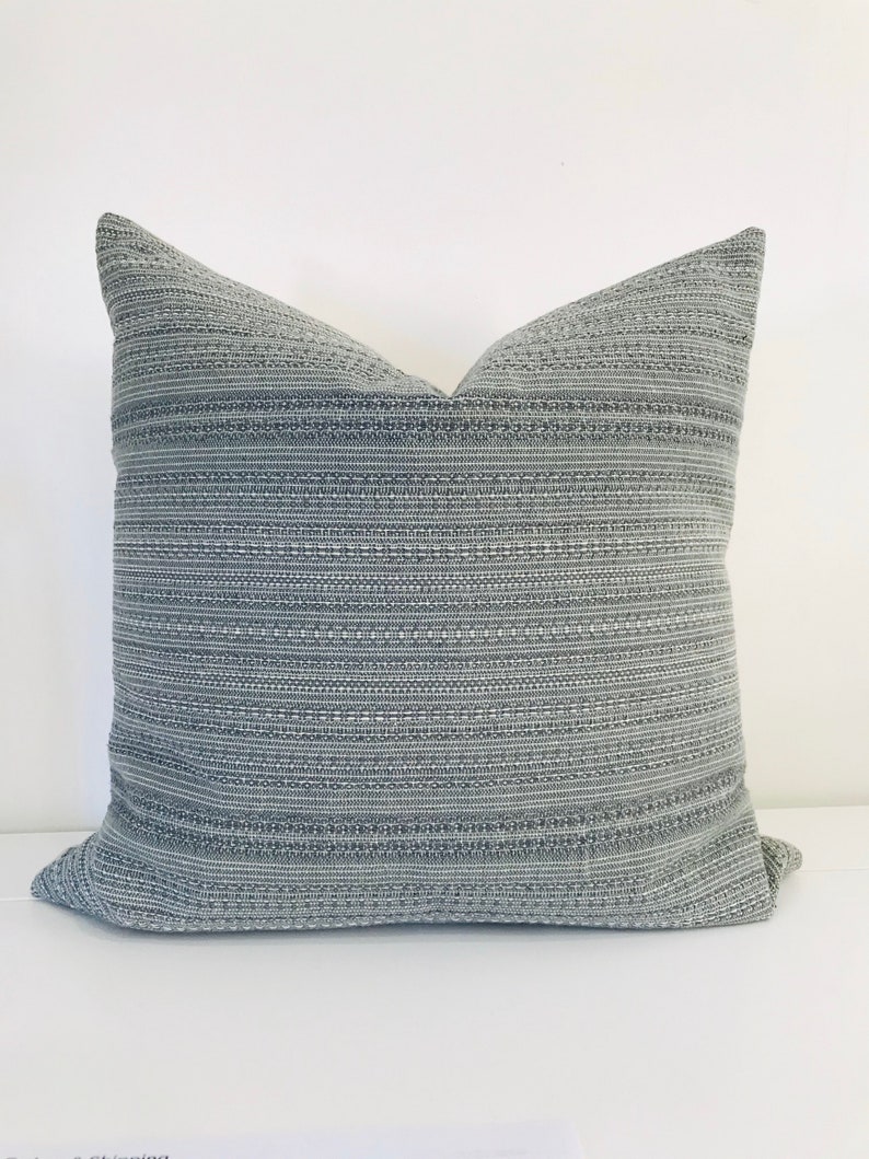 Boho Blue Pillow Cover Blue Green Pillow Textured Pillow Etsy