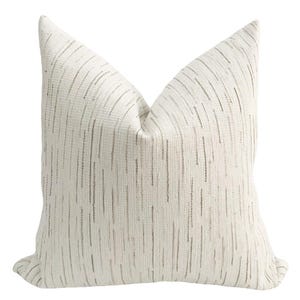 Vanilla Beige Pillow Cover, Striped Pillow Cover, Minimal Pillow Cover, Designer Pillow, Cream and Beige Pillow, Hackner Home